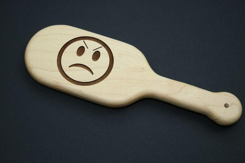 Angry Emoji BDSM Engraved Spanking Paddle
