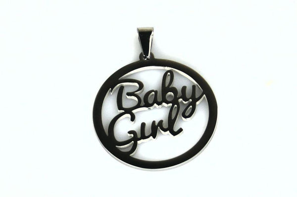 Baby Girl Stainless Steel Pendant Collar Tag