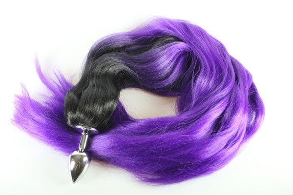 Purple Mist Pony Tail Butt Plug Synthetic Tail (50)