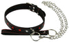 Black with Red Hearts PVC Collar and Leash (Style 6)