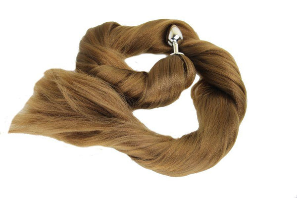 XL Coconut Pony Tail Butt Plug Synthetic Tail (37)