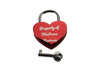 Custom Engraved Heart Lock with key for Chastity Play or Bondage