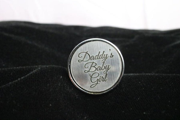Daddy's Baby Girl Custom Steel Butt Plug Script