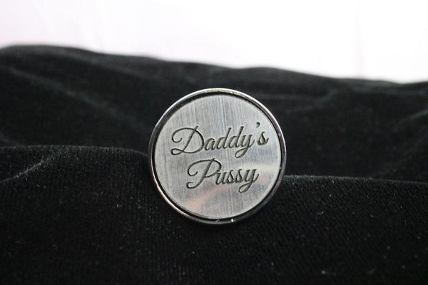 Daddy's Pussy Custom Steel Butt Plug Script