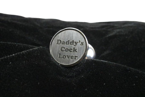 Daddy's Cock Lover Custom Steel Butt Plug