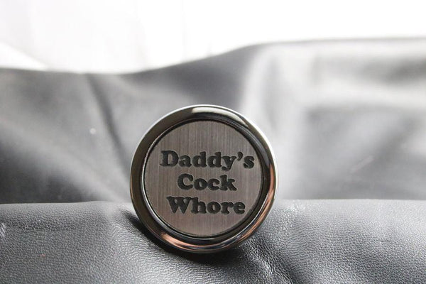 Daddy's Cock Whore Custom Steel Butt Plug