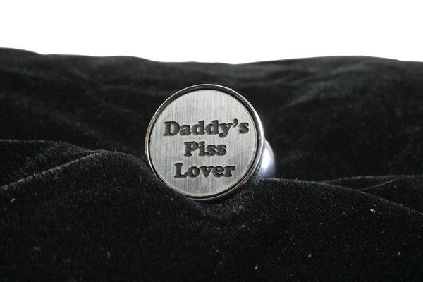 Daddy's Piss Lover Custom Steel Butt Plug