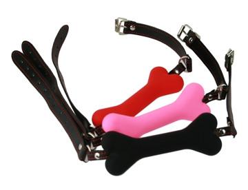 Silicone Dog Bone Gag Available in 3 Colors
