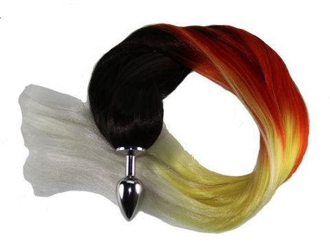 Fire and Ice Pony Tail Butt Plug Synthetic Tail (8)