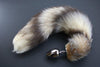 Pre-made Ready to Ship Real Fur Fox Tail with Large Metal Butt Plug (10)