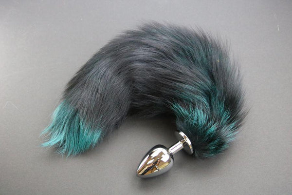 Pre-made Ready to Ship Real Fur Fox Tail with Large Metal Butt Plug (9)