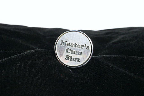Master's Cum Slut Custom Steel Butt Plug