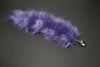 Purple Faux Fur Fox Tail or Kitty Tail Butt Plug