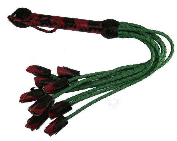 Red Rose Leather Flogger