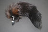 Pre-made Ready to Ship Real Fur Fox Tail with Small Metal Butt Plug (100)