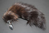 Pre-made Ready to Ship Real Fur Fox Tail with Small Metal Butt Plug (58)