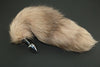 Pre-made Ready to Ship Real Fur Fox Tail with Small Metal Butt Plug (78)