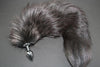 Pre-made Ready to Ship Real Fur Fox Tail with Small Metal Butt Plug (80)