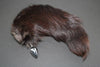 Pre-made Ready to Ship Real Fur Fox Tail with Small Metal Butt Plug (84)