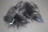 Pre-made Ready to Ship Real Fur Fox Tail with Small Metal Butt Plug (90)