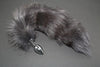 Pre-made Ready to Ship Real Fur Fox Tail with Small Metal Butt Plug (95)