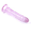 Realistic 8 inch Cock-Shaped Clear Purple Dildo