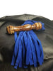Blue Suede Flogger with Wooden Handle