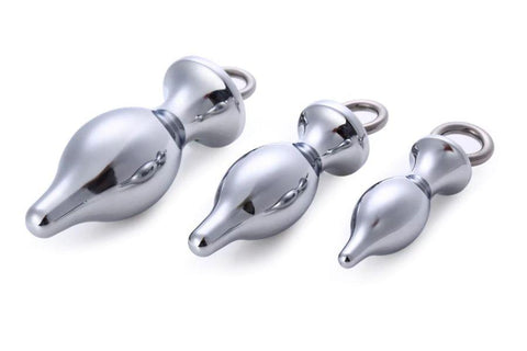 Metal Butt Plugs With Ring for Bondage