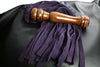 Purple Suede Flogger with Wooden Handle