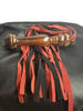 Red & Black Suede Flogger with Wooden Handle
