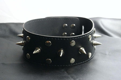 Tall Spiked Dog Collar Vegan Friendly (Style 12)